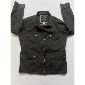 J Crew Women's XL Downtown Field Cotton Utility Boyfriend Jacket Olive Brown EUC
